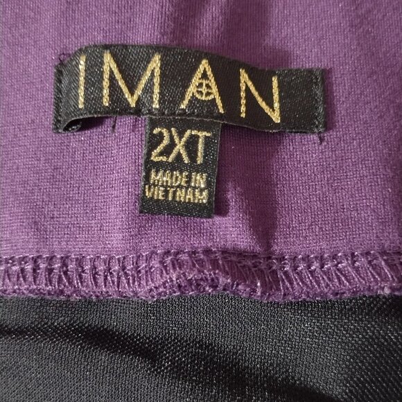 Iman: Wide Leg Pull-on Pants, Size 2XT, Purple - Picture 4 of 5